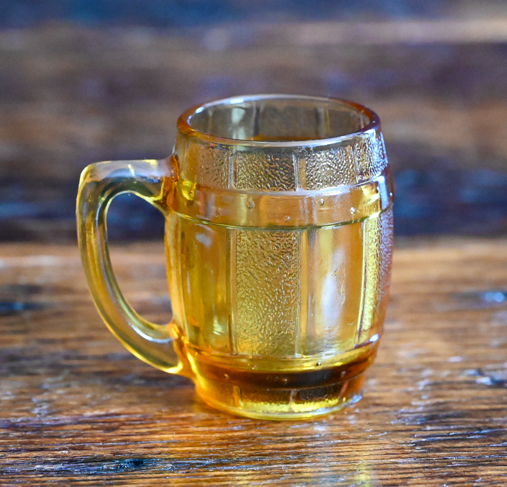 amber barrel shot glasses