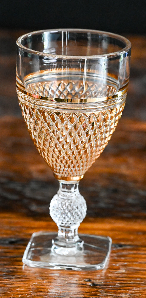 gold Imperial Glass Mount Vernon Wine Glasses