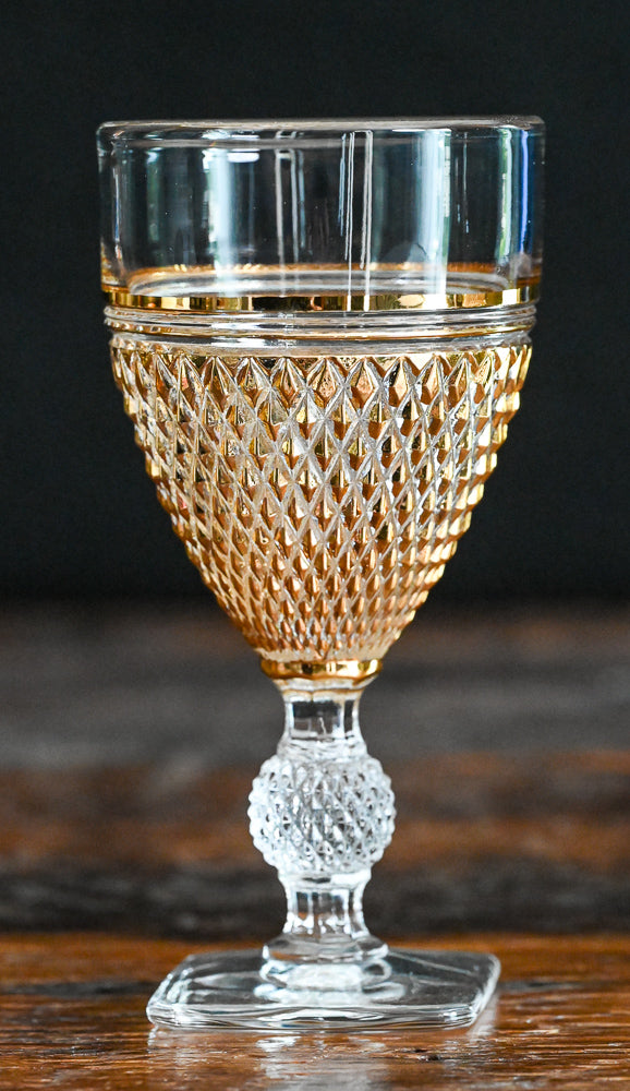 gold Imperial Glass Mount Vernon Wine Glasses