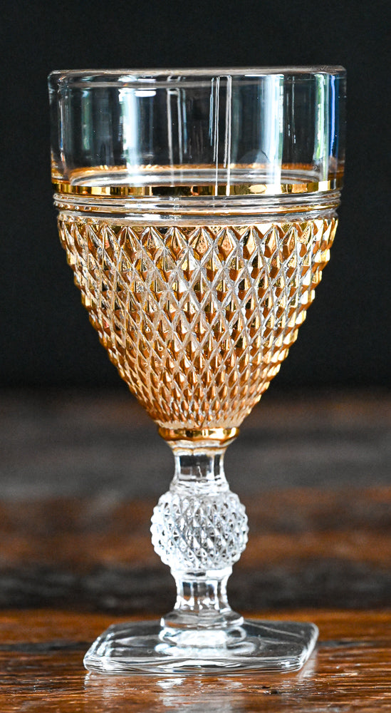 gold Imperial Glass Mount Vernon Wine Glasses