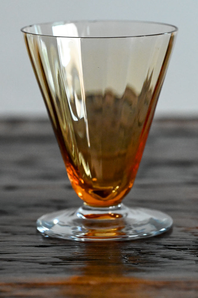 amber glass dessert cup