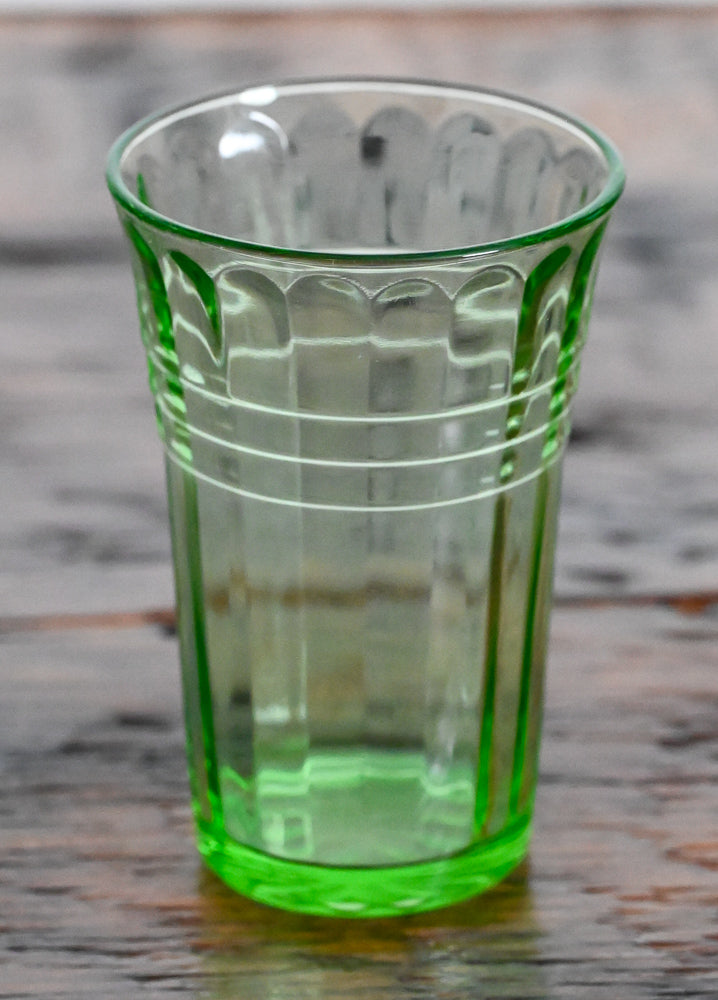 Hazel Atlas green uranium juice glass