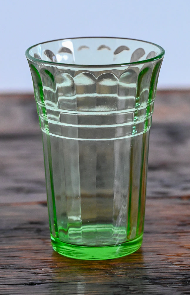 Hazel Atlas green uranium juice glass