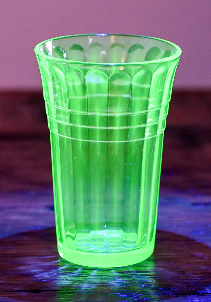 Hazel Atlas glowing uranium juice glass