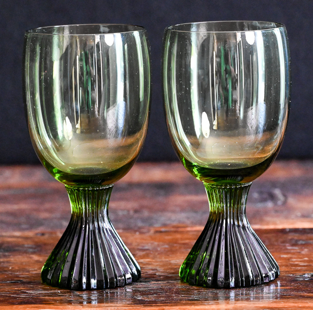 Lenox Tempo emerald Green water goblets