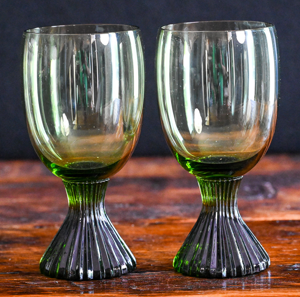 Lenox Tempo emerald Green water goblets