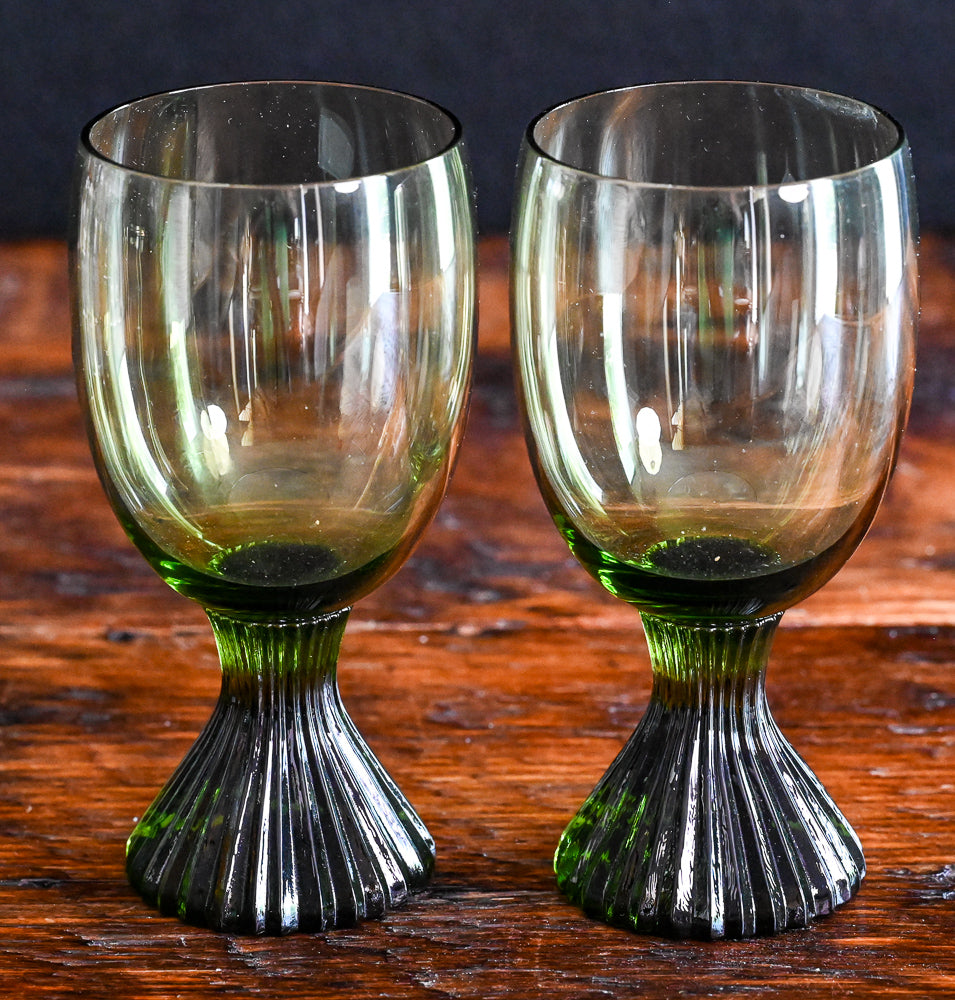 Lenox Tempo emerald Green water goblets