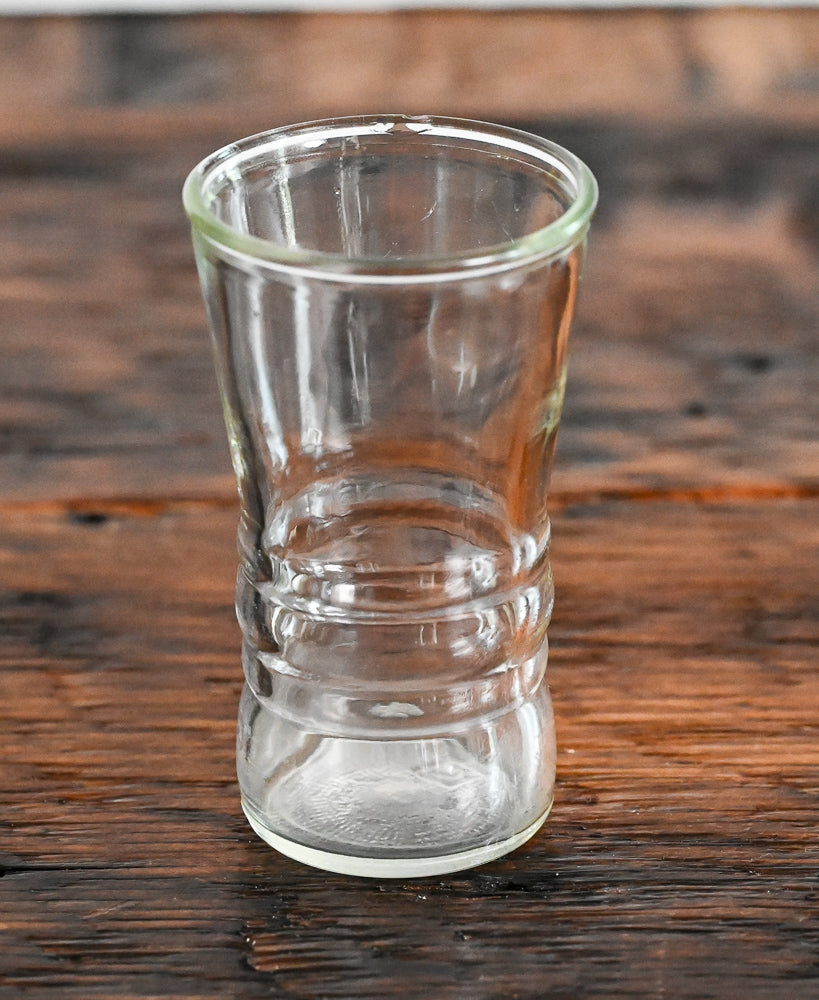 clear juice glass