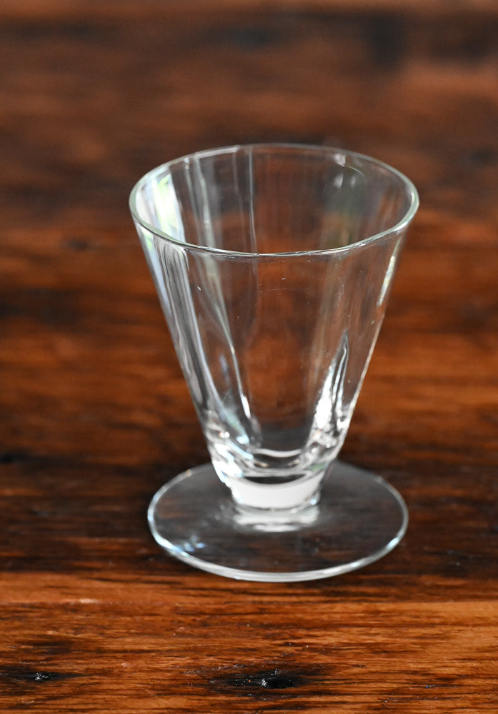 clear footed glass goblet
