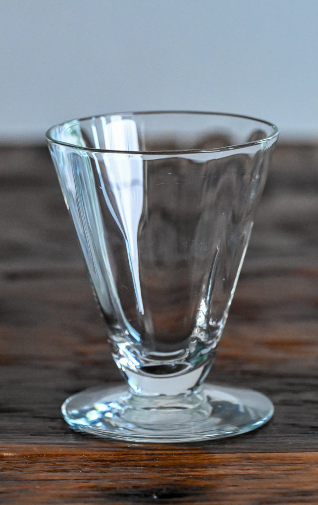 clear footed glass goblet