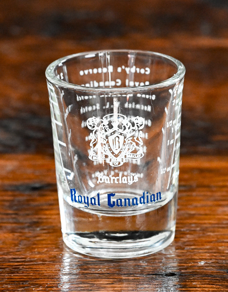 Barclay's Royal Canadian Double Shot Glass