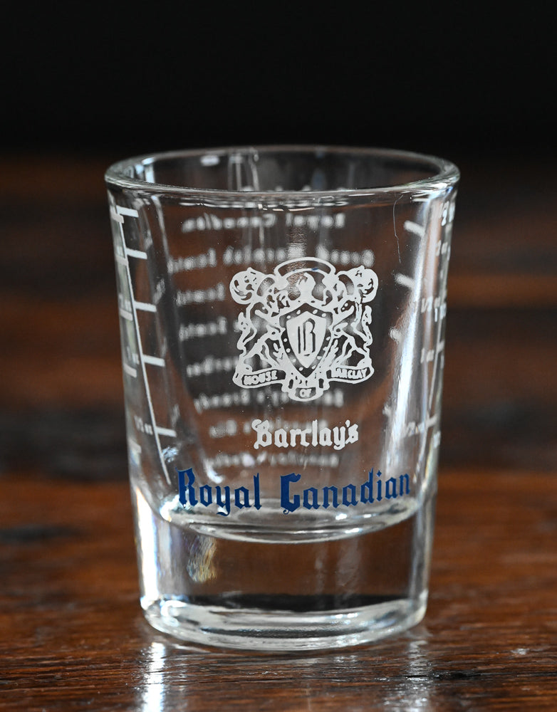Barclay's Royal Canadian Double Shot Glass