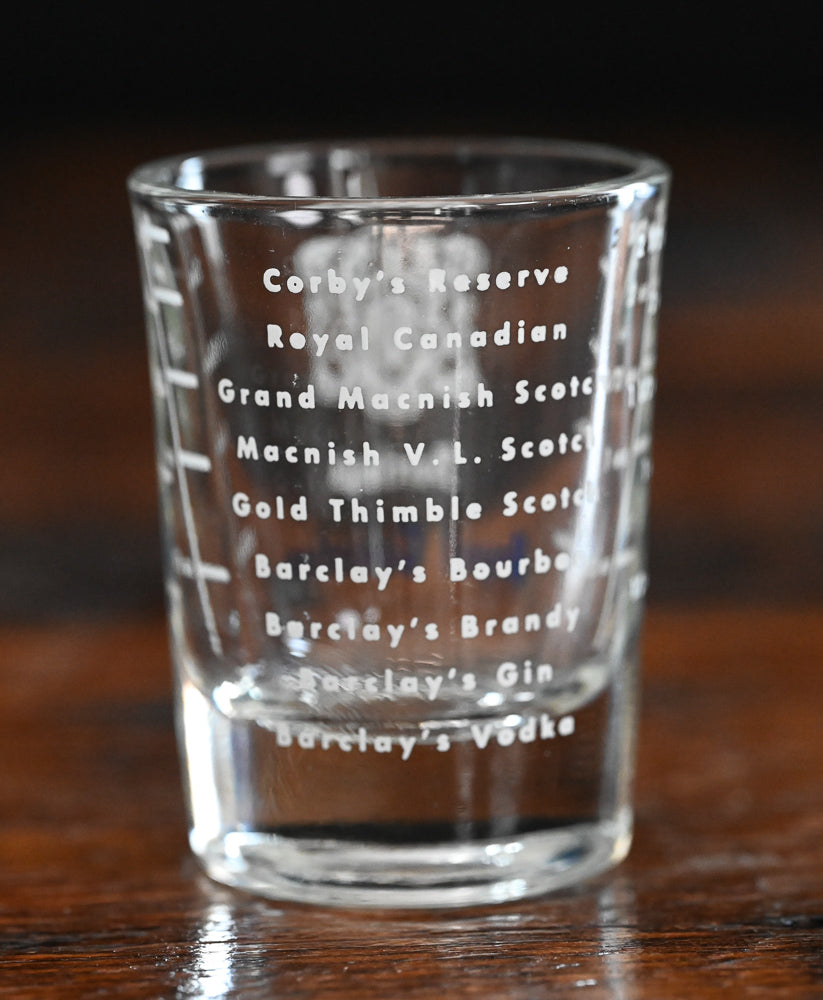 Barclay's Royal Canadian Double Shot Glass