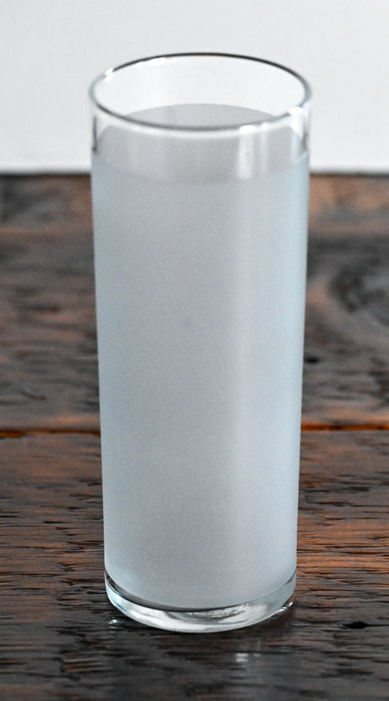 light gray frosted highball glass