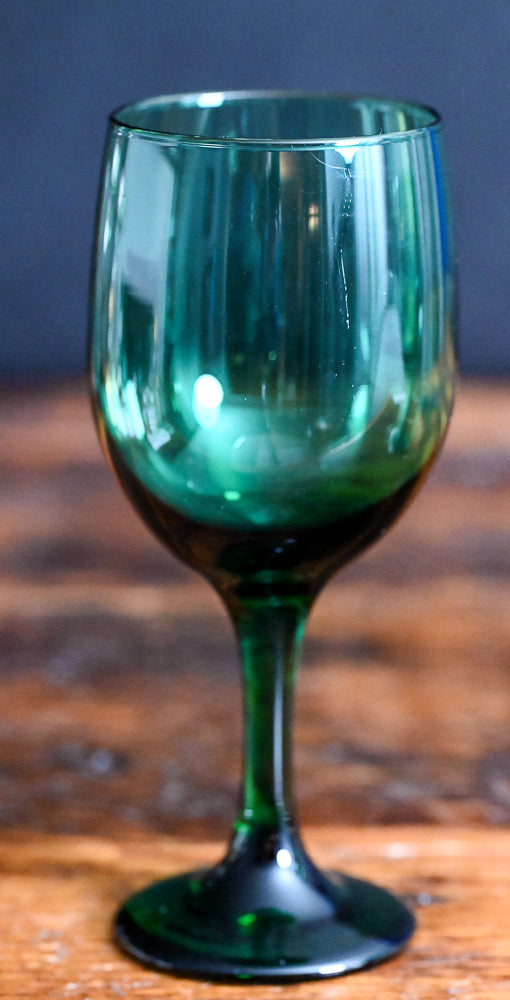 Libbey emerald green wine glasses