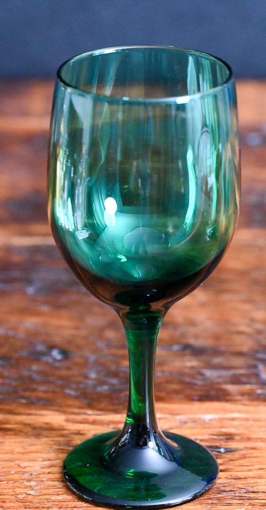 Libbey emerald green wine glasses