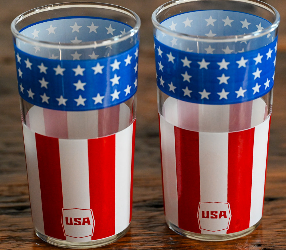 Federal red white and blue flag pattern tumblers