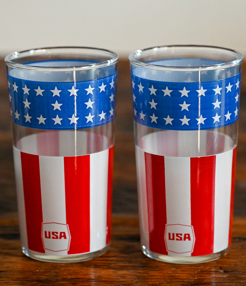 Federal red white and blue flag pattern tumblers