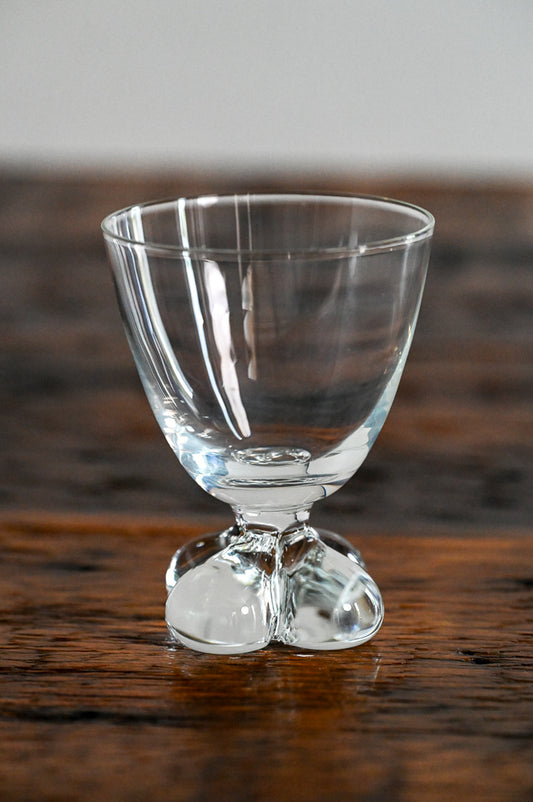 clear glass with heavy foot