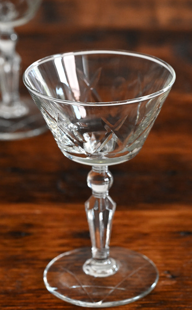 Libbey Rock Sharpe clear glass cocktail coupe