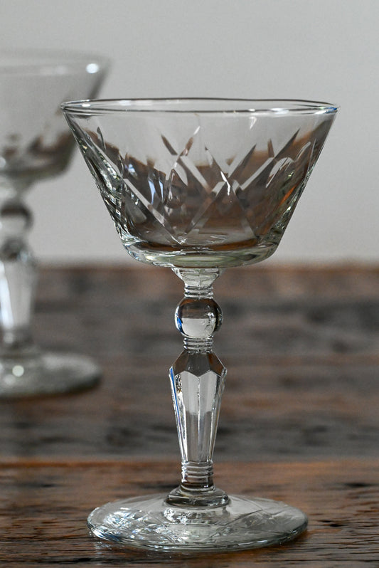 Libbey Rock Sharpe clear glass cocktail coupe