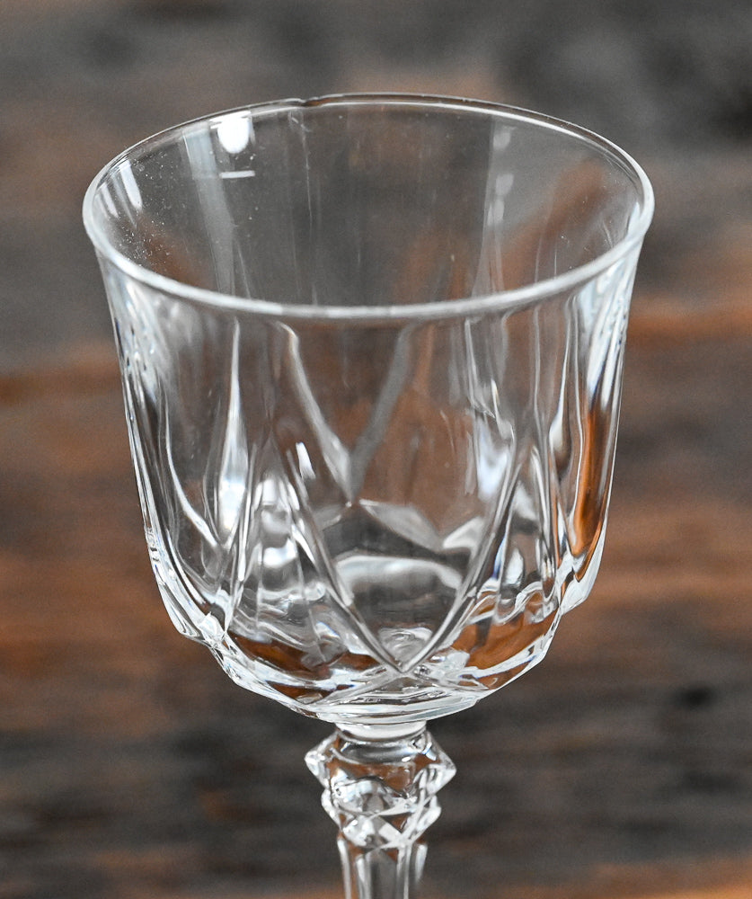 Cristal D'arques clear glass wine goblets