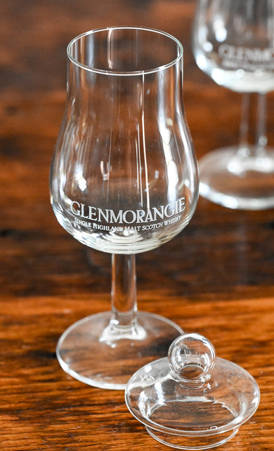 Glenmorangie branded glass with lid