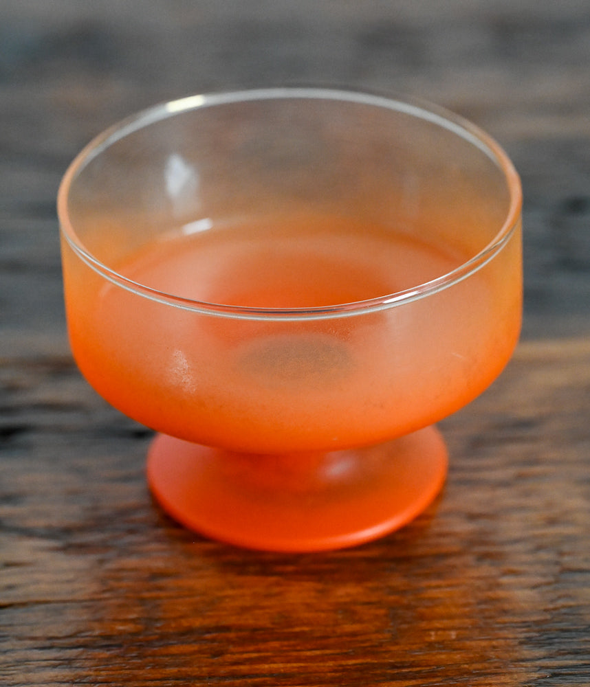 West Viriginia Glass Company orange blendo sherbet bowl