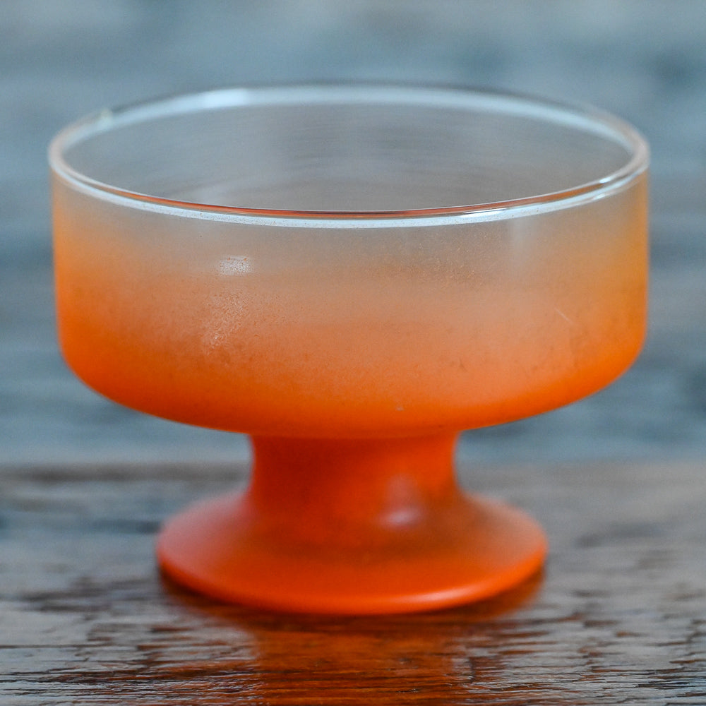 West Viriginia Glass Company orange blendo sherbet bowl