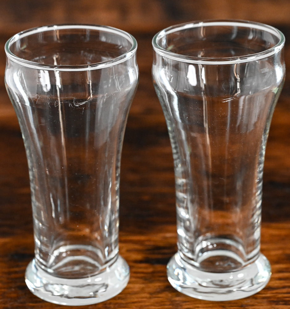 Libbey clear beer glasses