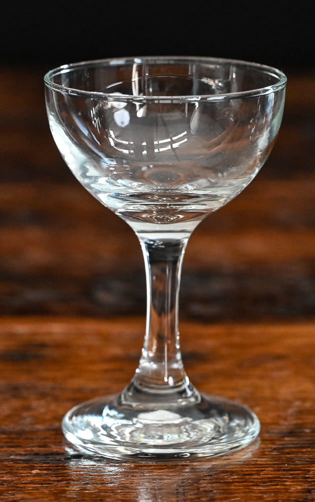 clear small cocktail coupe