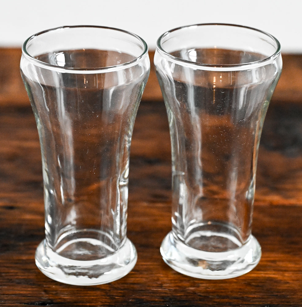 clear beer glasses