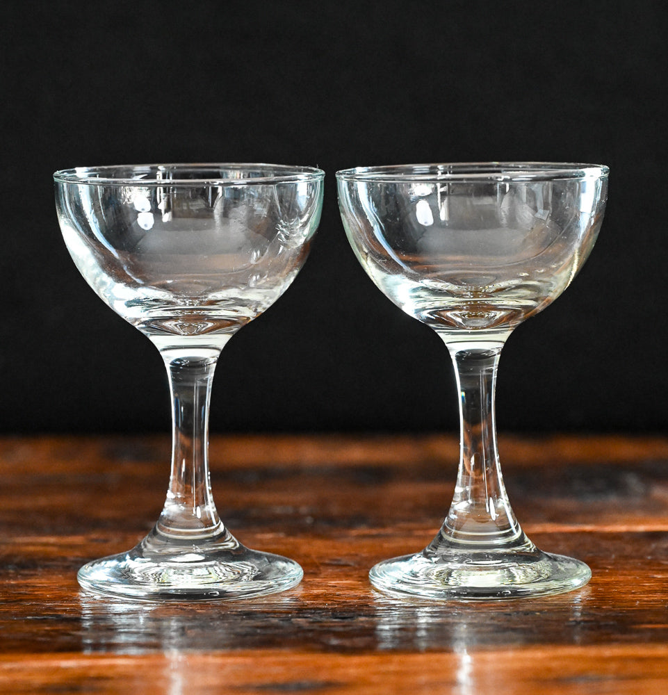 clear small cocktail coupe