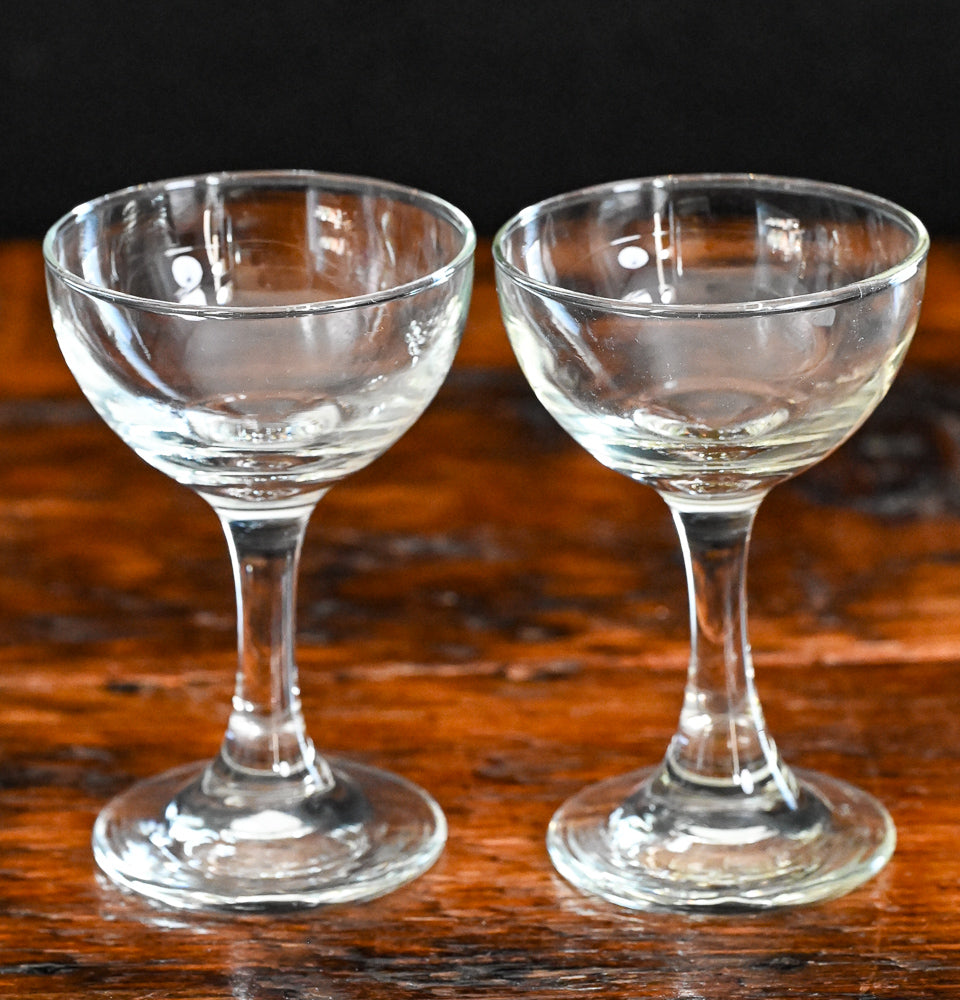 clear small cocktail coupe