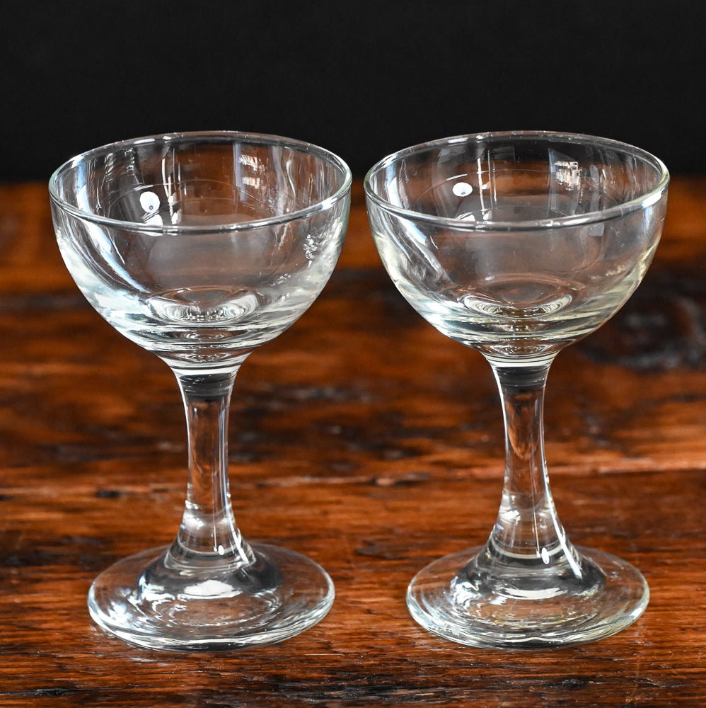 clear small cocktail coupe