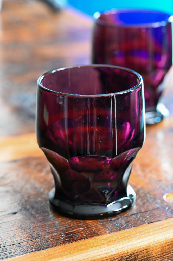 Anchor Hocking purple glass tumbler