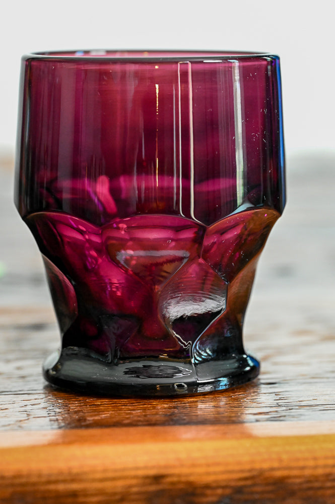 Anchor Hocking purple glass tumbler