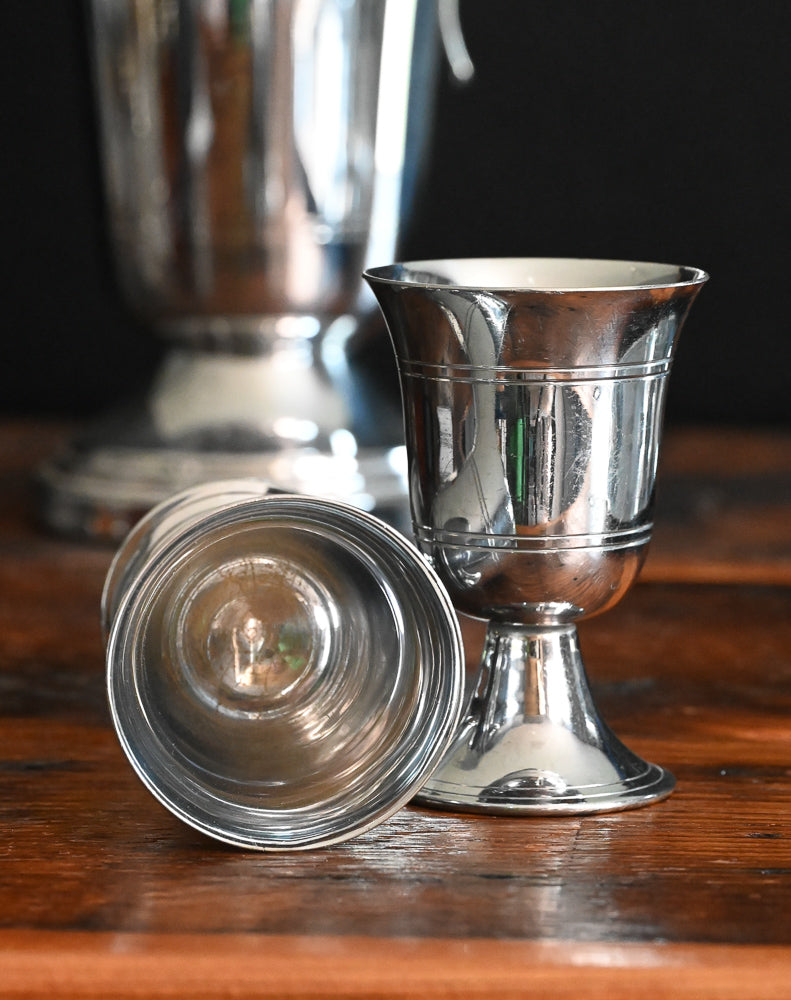 silver plated goblets