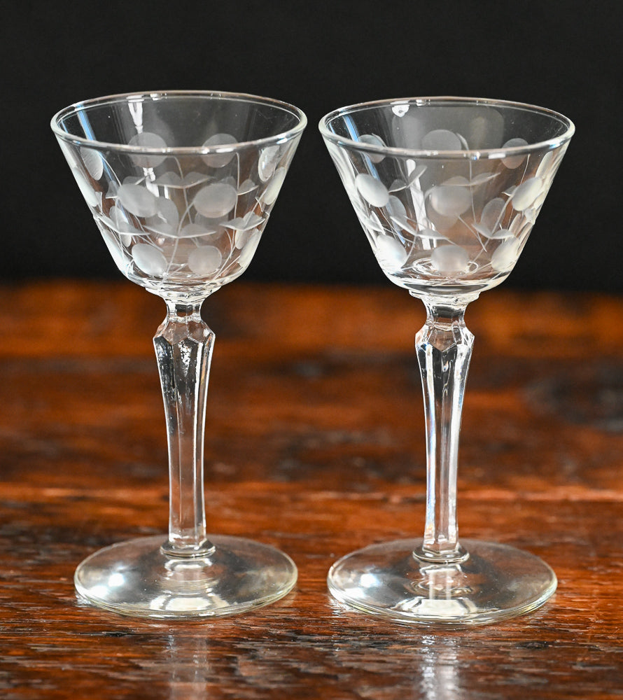 clear Libbey Carlton Liquor Glass