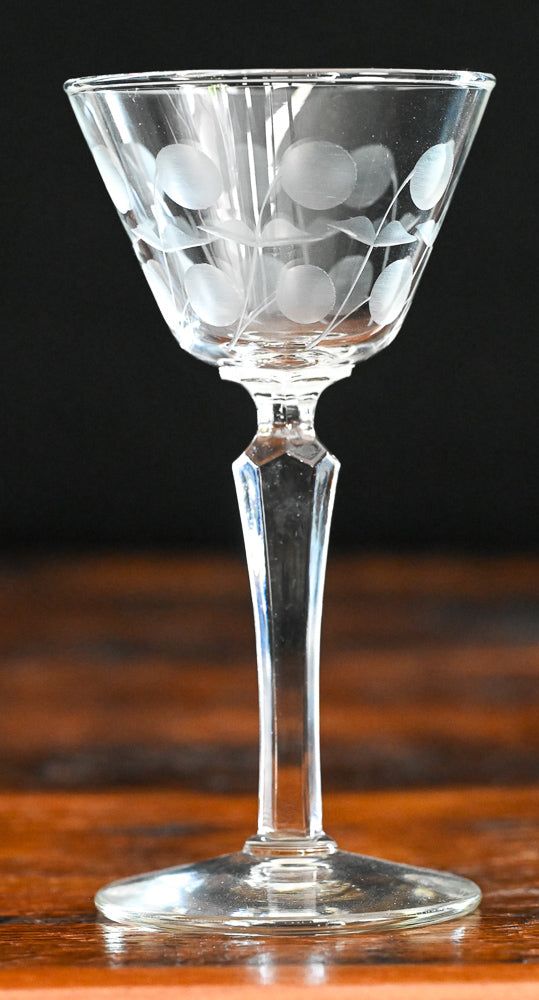 clear Libbey Carlton Liquor Glass