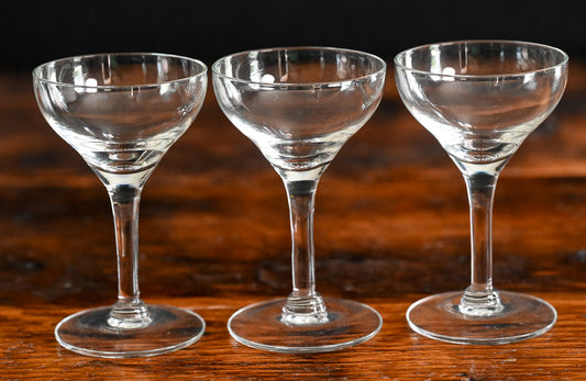 clear coupe liquor glasses