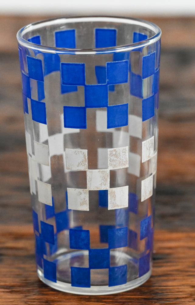 Blue and White Check MCM Tumblers