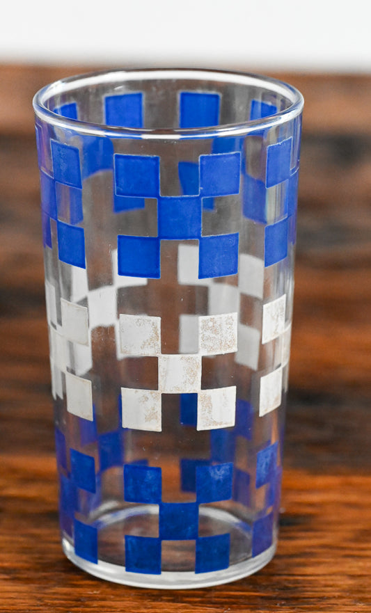 Blue and White Check MCM Tumblers