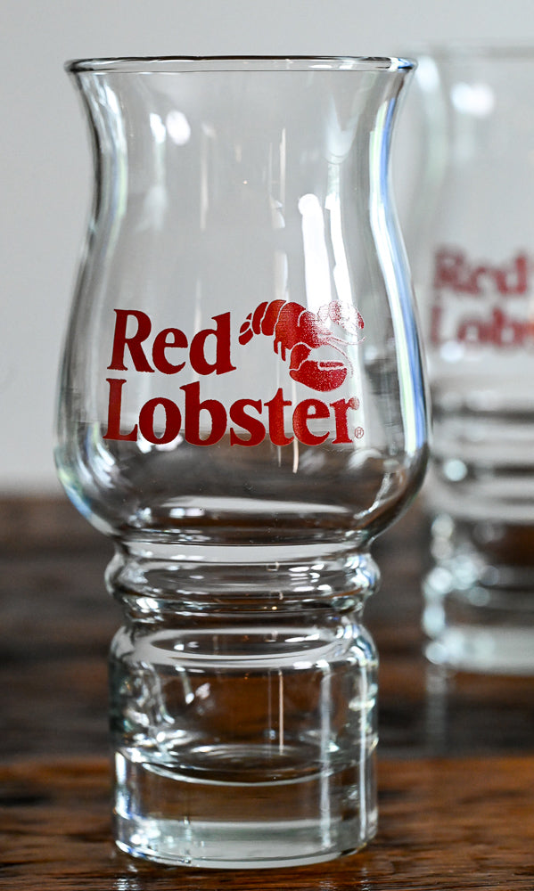 Red Red Lobster Logo Hurricane Glasses