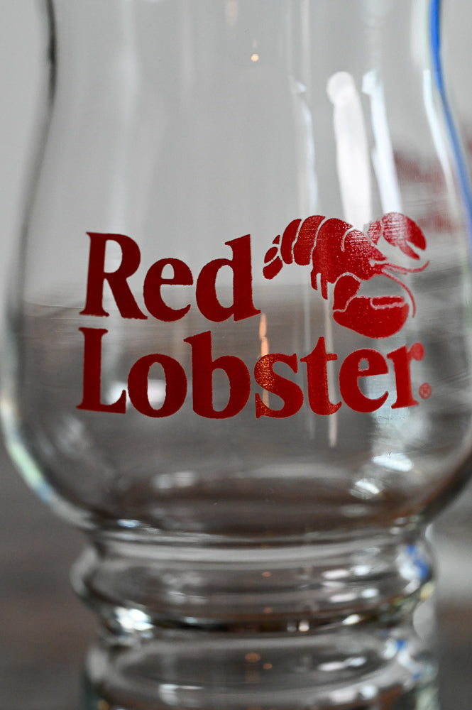 Red Red Lobster Logo Hurricane Glasses