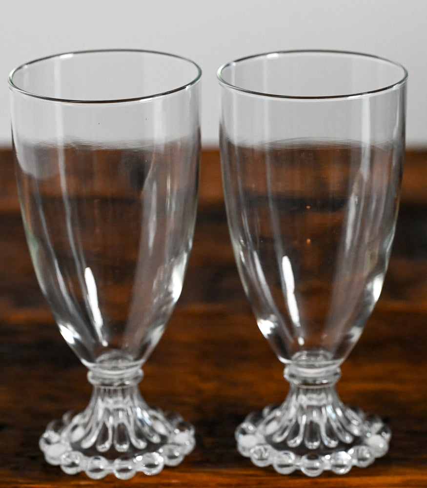 Anchor Hocking clear glass Boopie Glasses