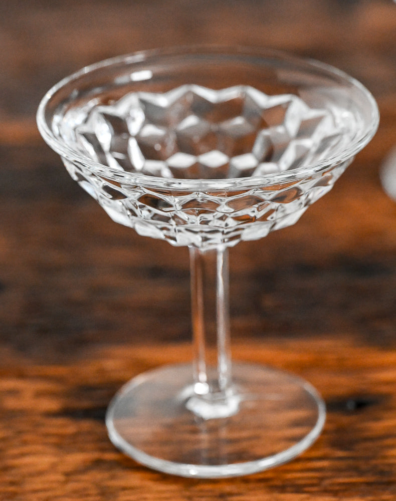Fostoria clear glass cocktail coupes