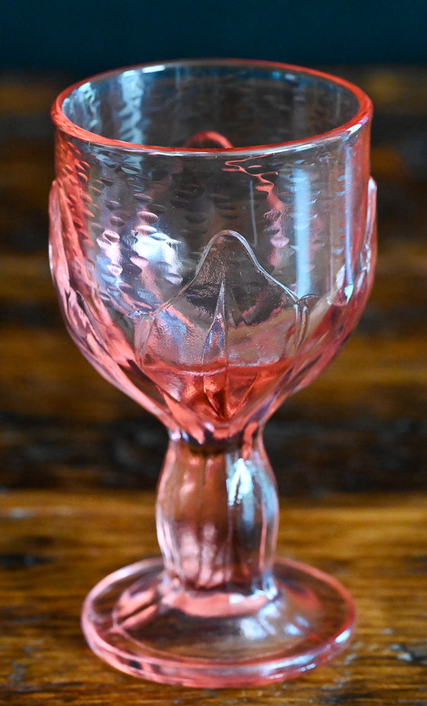 bright pink Tiffin Franciscan Cabaret Goblets