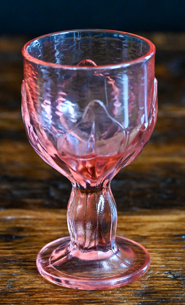 bright pink Tiffin Franciscan Cabaret Goblets