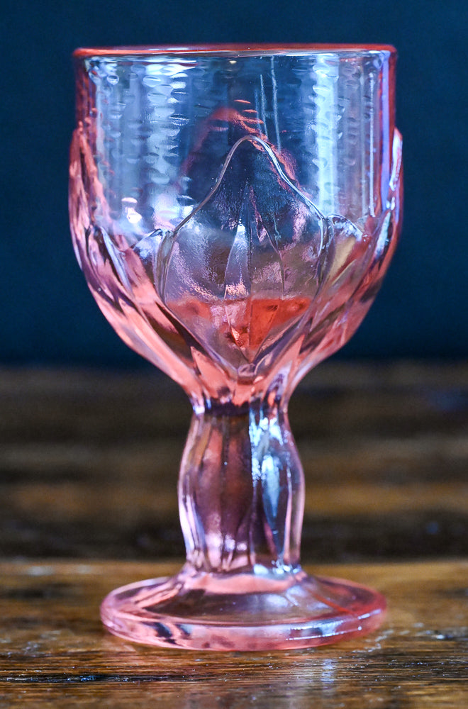 bright pink Tiffin Franciscan Cabaret Goblets